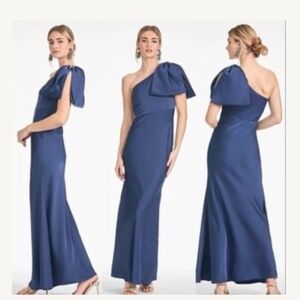 NWT BHLDN Sachin + Babi Aubrey Satin One-Shoulder Gown Size 4